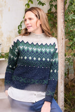 Load image into Gallery viewer, Lily &amp; Me Maeve Fair Isle High Neck Jumper Green