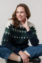 Load image into Gallery viewer, Lily &amp; Me Maeve Fair Isle High Neck Jumper Green