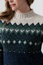 Load image into Gallery viewer, Lily &amp; Me Maeve Fair Isle High Neck Jumper Green