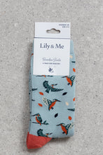Load image into Gallery viewer, Lily &amp; Me Kingfisher Socks and Keyring Gift Set