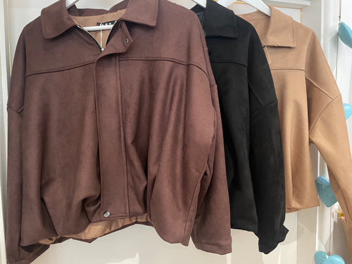 Suede Feel Bomber Jacket