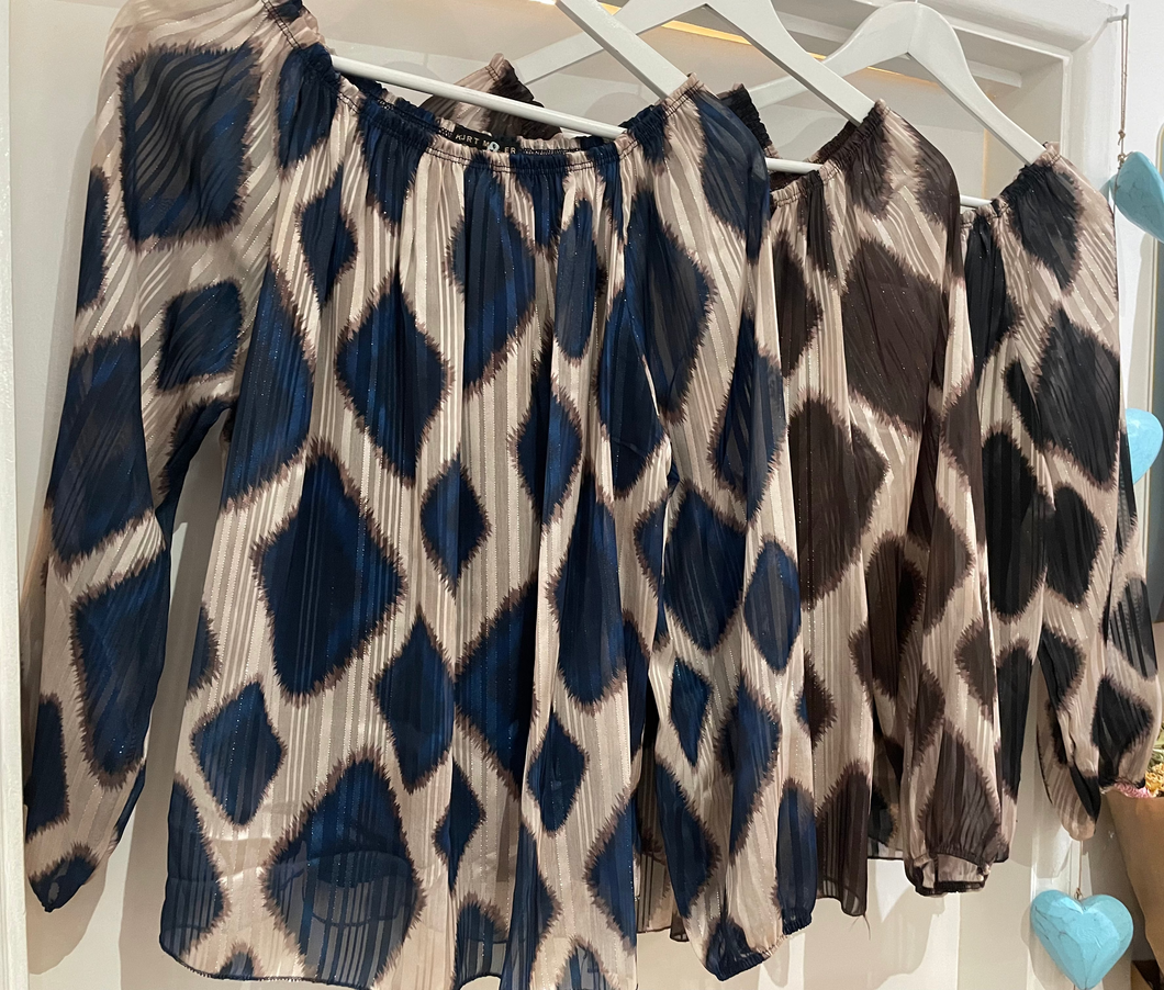 Lined Long Sleeved Blouse One Size