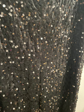 Load image into Gallery viewer, Black Sequin Velvet Trousers