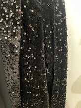 Load image into Gallery viewer, Black Sequin Velvet Blazer