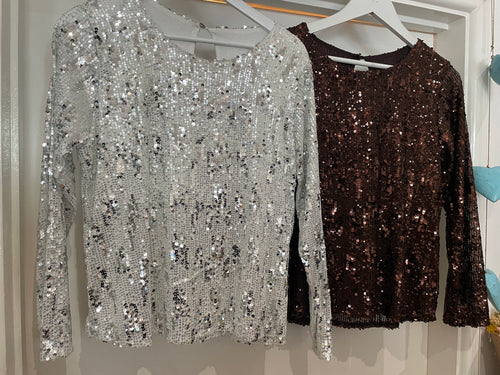 Sequin Long Sleeved Top