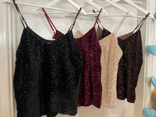 Load image into Gallery viewer, Sequin Velvet Cami Top