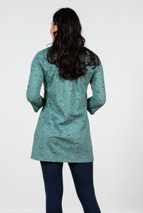 Lily & Me Clover Tunic Floral Stamp Green