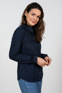 Lily & Me Hailey Frill Shirt Navy