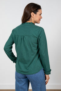 Lily & Me Hailey Frill Shirt Green