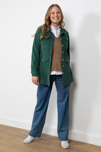 Lily & Me Cord Utility Jacket Sage Green