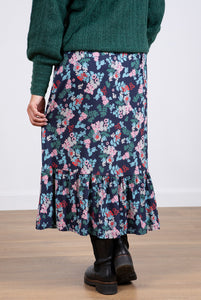 Lily & Me Witcombe Skirt Folk Floral Navy