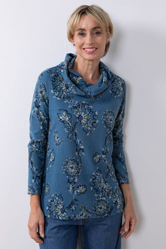 Lily & Me Relaxed Everyday Jumper Cloudflower Soft Blue
