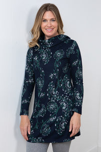 Lily & Me Winkleigh Tunic Cloud Flower Navy