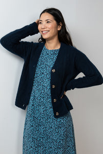 Lily & Me Cornwell Pointelle Cardigan Navy