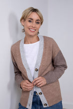 Load image into Gallery viewer, Lily &amp; Me Colourblock Cardigan Taupe