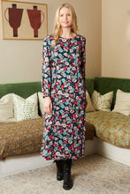 Load image into Gallery viewer, Lily &amp; Me Dhalia Midi Dress Dahlia Bloom Blackjack