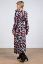 Load image into Gallery viewer, Lily &amp; Me Dhalia Midi Dress Dahlia Bloom Blackjack