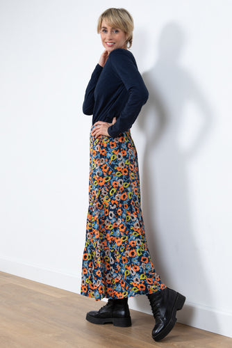Lily & Me Frome Skirt Dahlia Bloom Navy