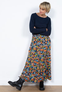 Lily & Me Frome Skirt Dahlia Bloom Navy
