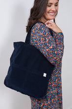 Load image into Gallery viewer, Lily &amp; Me Cord Shopper Navy