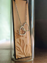 Load image into Gallery viewer, Double Heart Sterling Silver Necklace