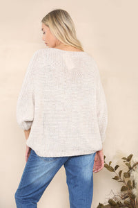 Loose knit relaxed jumper Alpaca Wool: Beige