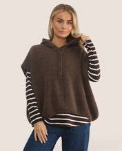 Load image into Gallery viewer, Mohair Hooded Drawstring Tank Top: Denim / One Size