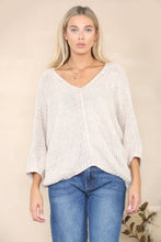 Load image into Gallery viewer, Loose knit relaxed jumper Alpaca Wool: Beige