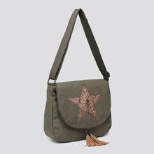 Load image into Gallery viewer, 2254 Canvas Star Crossbody Bag: KHAKI