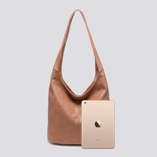 Load image into Gallery viewer, 25055 Faux Leather Hobo Bag: CAMEL