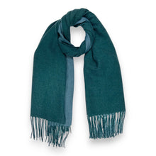Load image into Gallery viewer, Premium Two-Tone Cashmere Blend Winter Scarf: Teal