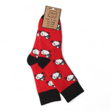 Load image into Gallery viewer, Sheep Ribbed Socks : Red