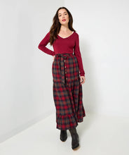 Load image into Gallery viewer, Joe Browns Bonnie Button Front Check Maxi Skirt