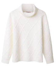 Load image into Gallery viewer, Remarkable Roll Neck Diamond Knit Jumper: Green / 16