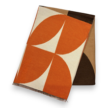 Load image into Gallery viewer, New Retro Print Cashmere Blend Winter Scarf: Orange