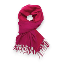 Load image into Gallery viewer, Premium Two-Tone Cashmere Blend Winter Scarf: Hot Pink