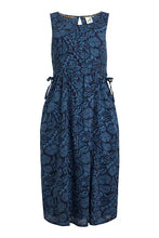 Load image into Gallery viewer, Weird Fish Blue Illaria Organic Printed Cheesecloth Midi Dress