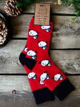 Load image into Gallery viewer, Sheep Ribbed Socks : Red