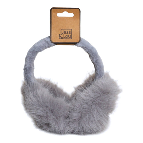 Grey Fluffy Earmuff EM104