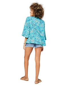 Ipanima Short Sleeved Kimono Blue