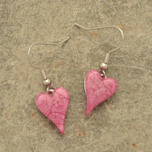 Load image into Gallery viewer, Pink Heart Earrings