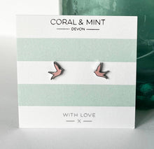 Load image into Gallery viewer, Pink Bird Studs