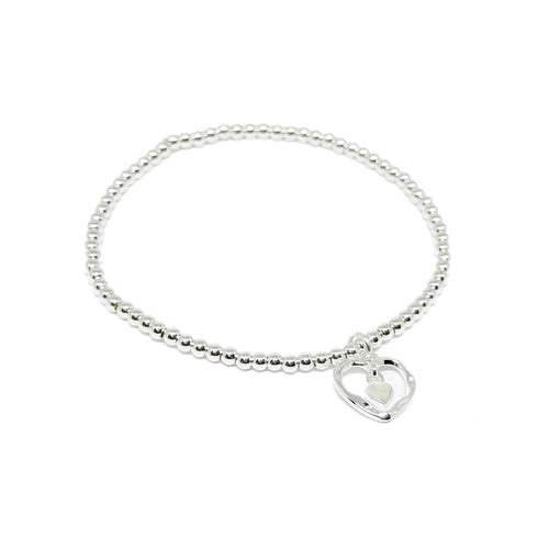 Avery Heart Bracelet - Silver