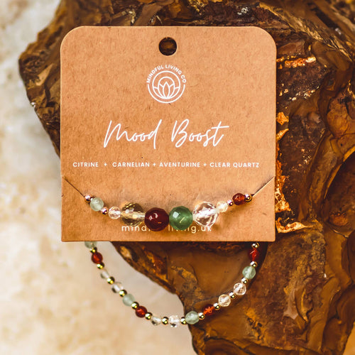 Faceted Intention Beaded Bracelet – Crystal Collection: Mood Boost