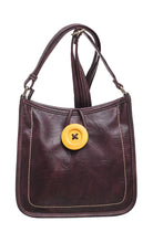Load image into Gallery viewer, Retro Button Crossbody Bag: PURPLE