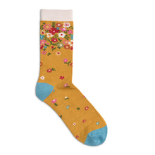 Load image into Gallery viewer, Womens Socks - Amelia-Mustard: Floral