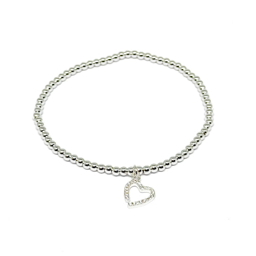 Jara Heart Bracelet - Silver