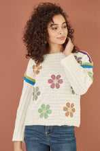 Load image into Gallery viewer, Yumi Cream Crochet Flower Jumper: Cream