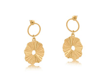Load image into Gallery viewer, Big Metal London JULIA GYNKO LEAF DROP EARRINGS: GOLD