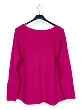 Load image into Gallery viewer, AH 2208 - Long-Sleeve V-Neck Sweater: Fuschia